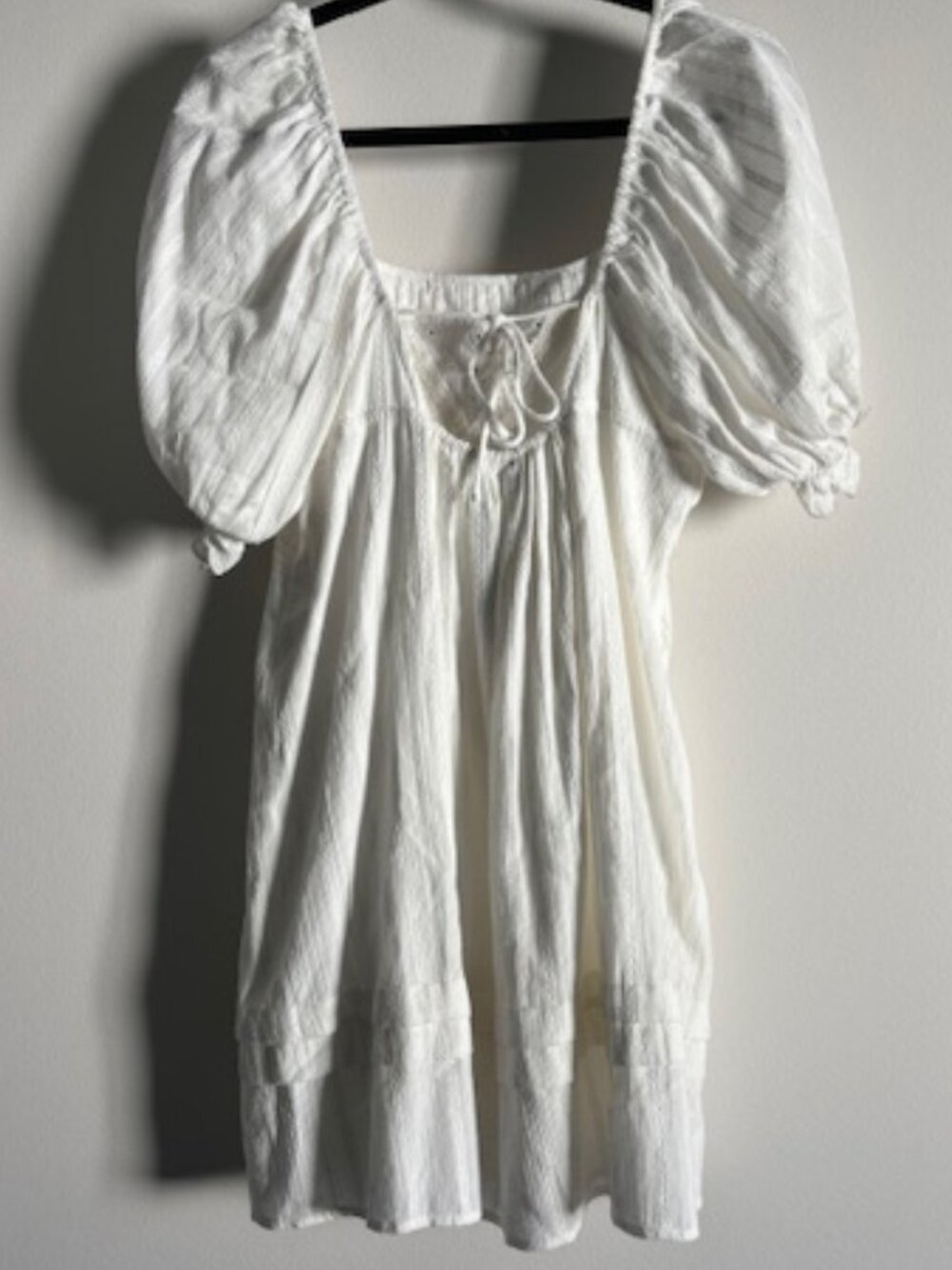 Reset by Jane puff sleeve dress in ivory NWT size M - Picture 5 of 9
